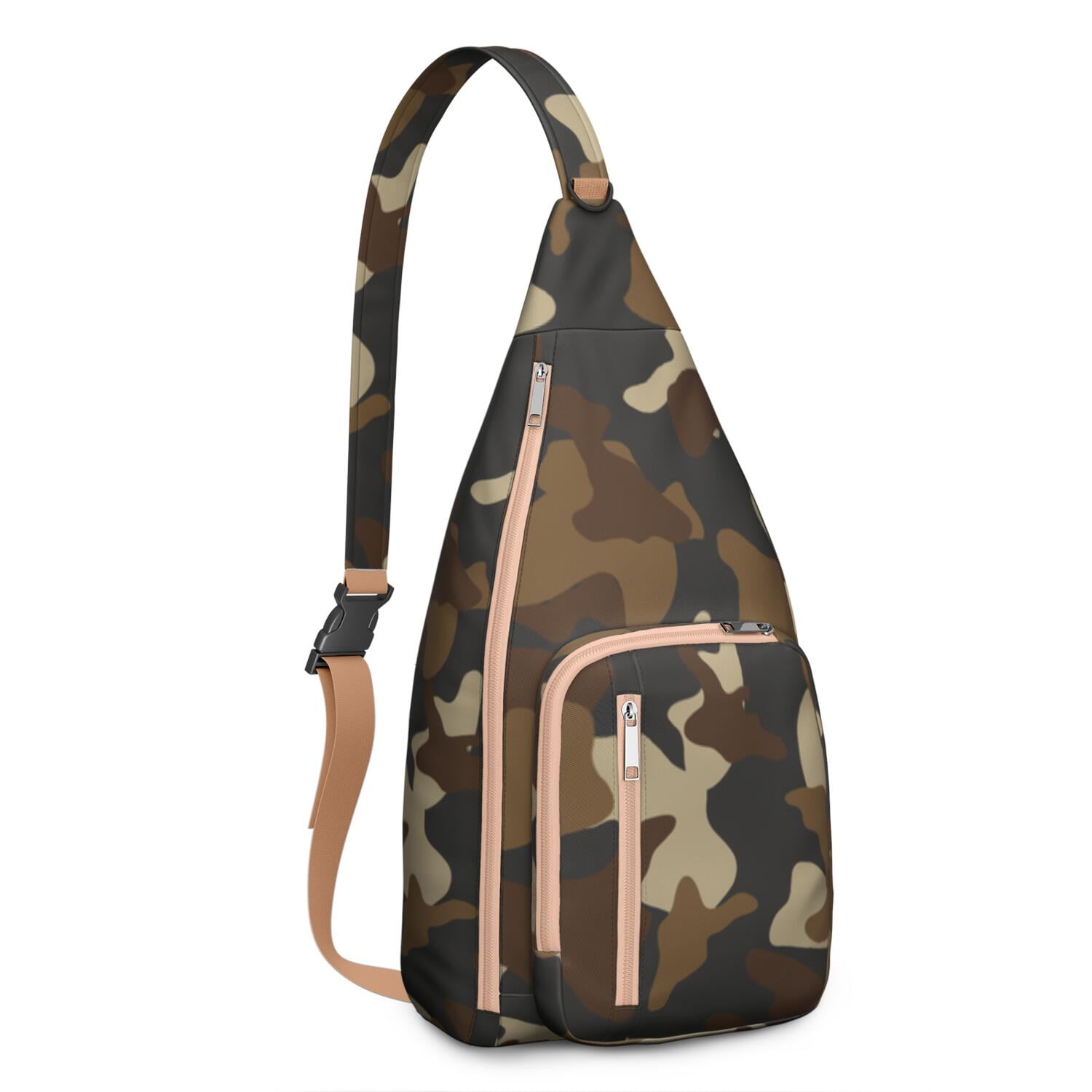 Tactical Camo Chest Bag - Military-Grade Hunting Camouflage Sling Pack, Durable Water-resistant Fanny Pack for Army & Outdoor Use (Woodland/Desert/Jungle Patterns)"