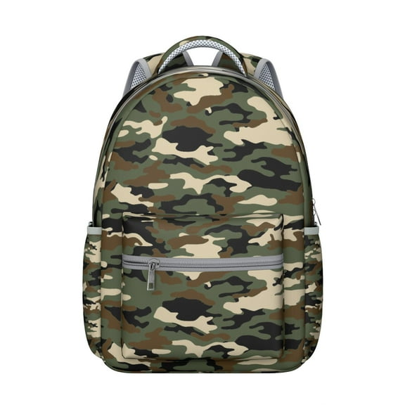 Tactical Camo Waterproof Bookbag - Military Jungle & Desert Outdoor Backpack with Padded Straps, Organized Storage & Stylish Woodland Design for Commuters & High School Students