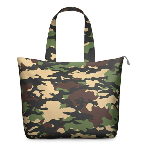 Tactical Camo Weekender Bag Military Camouflage Travel Tote with Hunting Camo Design, Desert Woodl Jungle Pattern, Outdoor Army Style Duffel, Carry-On