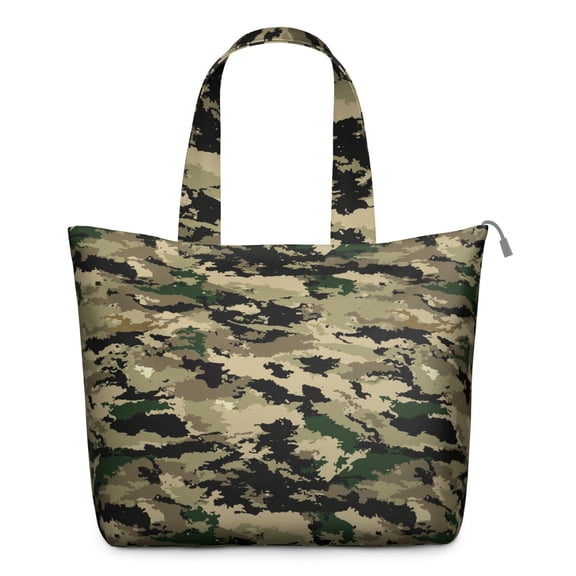 Tactical Camo Weekender Bag Military Camouflage Travel Tote with Hunting Camo Design, Desert Woodl Jungle Pattern, Outdoor Army Style Duffel, Carry-On