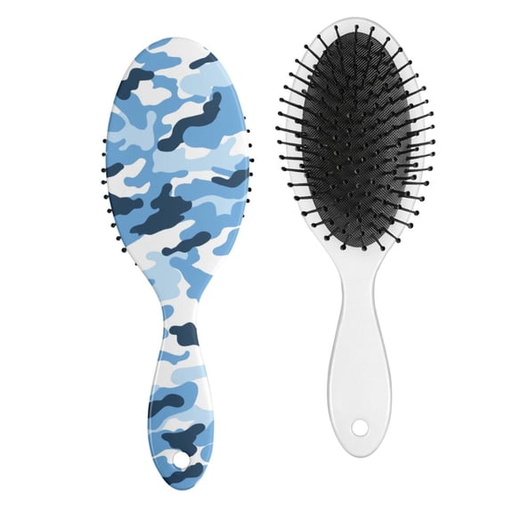 Tactical Camouflage Hair Brush, Outdoor Hunting Camo Detangler Comb for All Hair Types, Soft Bristles Paddle Hairbrush for Men Women Kids, Rugged & Gift-Ready