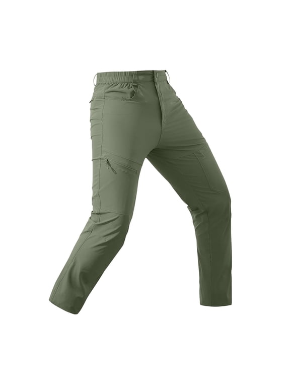 Tactical Cargo Pants For Men Multi-Pocket Ripstop Hiking Outdoors Work Pants Army Green L