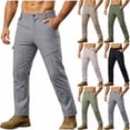 thumbnail image 1 of Tactical Cargo Pants For Men Multi-Pocket Ripstop Hiking Outdoors Work Pants Gray 3XL, 1 of 9