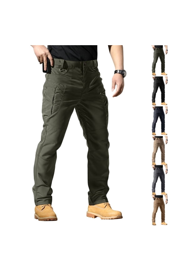 Tactical Cargo Pants for Men Chino Lightweight Cargo Workpants Construction Hiking Pantalones Hombre Weather Cooling Cargo Joggers Stretchy Water Proof Pants Army Green S