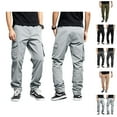 thumbnail image 1 of Tactical Cargo Pants for Men 2025 Outdoor Elastic Waist Drawstring Casual Work Pants with Pockets Mens Trousers, 1 of 7