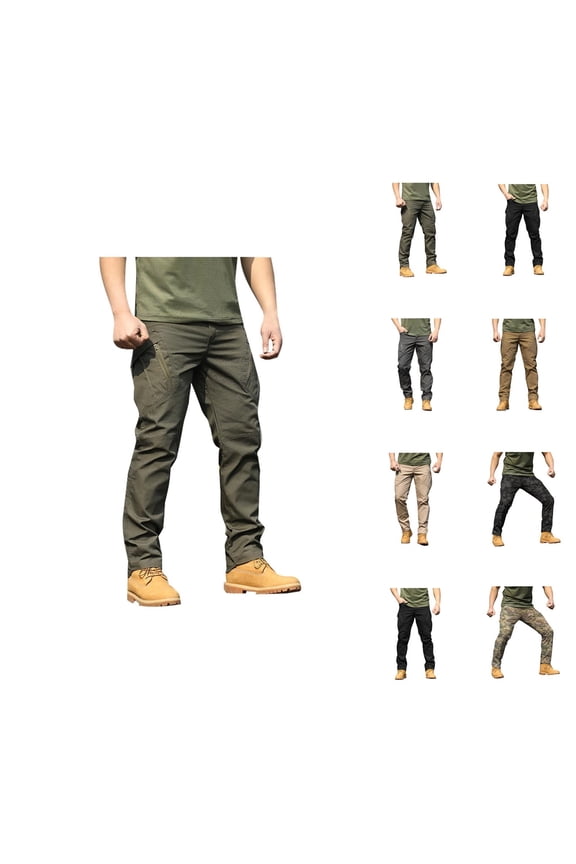 Tactical Cargo Pants for Men Multiple Pockets Straight Leg Outdoor Hiking Camping Work Utility Pants Mens Trousers