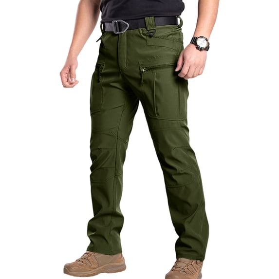 Tactical Cargo Pants for Men Outdoor Waterproof Quick Dry Hiking Pants Baggy Ripstop Work Multi Pocket Overalls Pant Green L