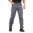 thumbnail image 1 of Tactical Cargo Pants for Men Water Resistant Hiking Work Pants with Multi Pockets Ripstop Construction Pant Big and Tall Size S-3XL Gray, 1 of 9