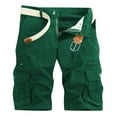 thumbnail image 1 of Tactical Cargo Shorts for Men: Cotton Elastic Waist w/6 Pockets + Quick-Dry Hiking Workout Shorts, 1 of 8