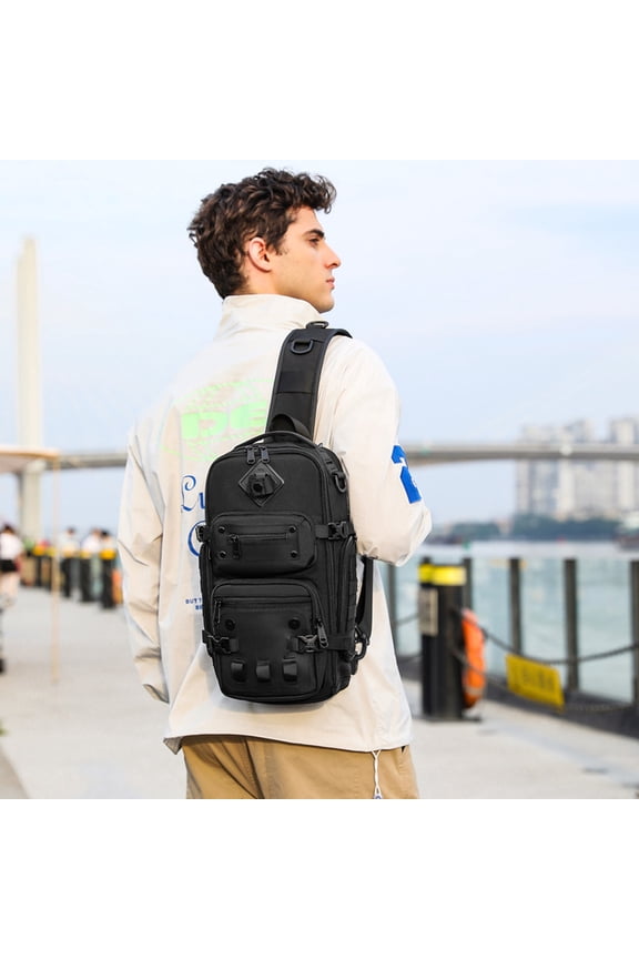 Tactical Chest Outdoor Large Capacity Sports Messenger Bag,Camouflage