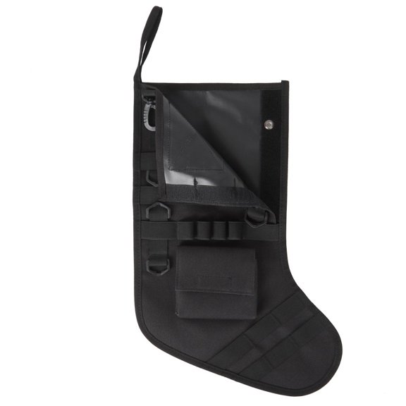 Tactical Christmas Stocking with Gear Webbing for Christmas Ornament Decoration