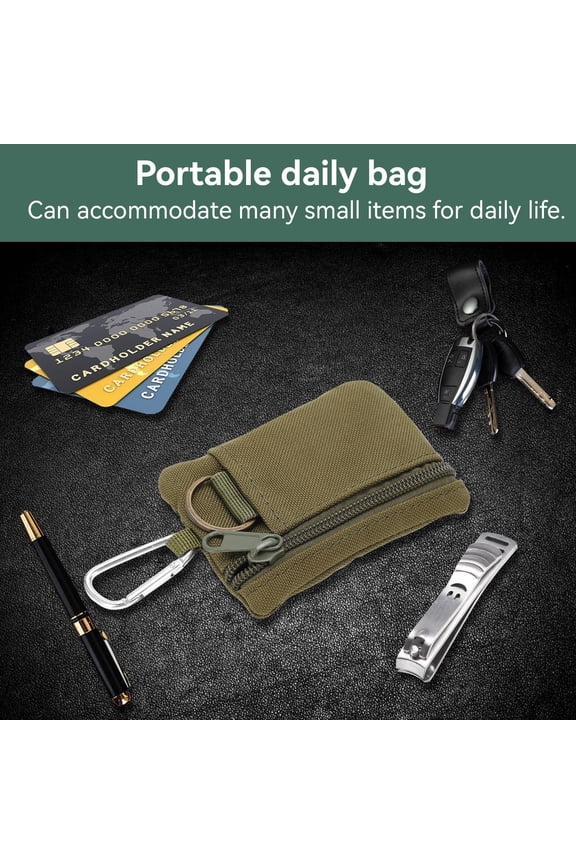 Tactical Compact EDC Pouches, Military Utility Pouch Accessories Organizer Pouch Coin Purse Keychain Pocket Credit Card Holder Waist Pack Travel Essentials
