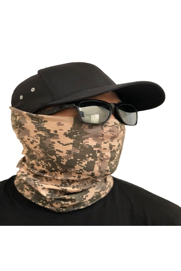 Tactical Digital Camouflage Neck Gaiter Face Bandana Unisex Covering Bandana Seamless Multifunctional Headwrap Balaclava