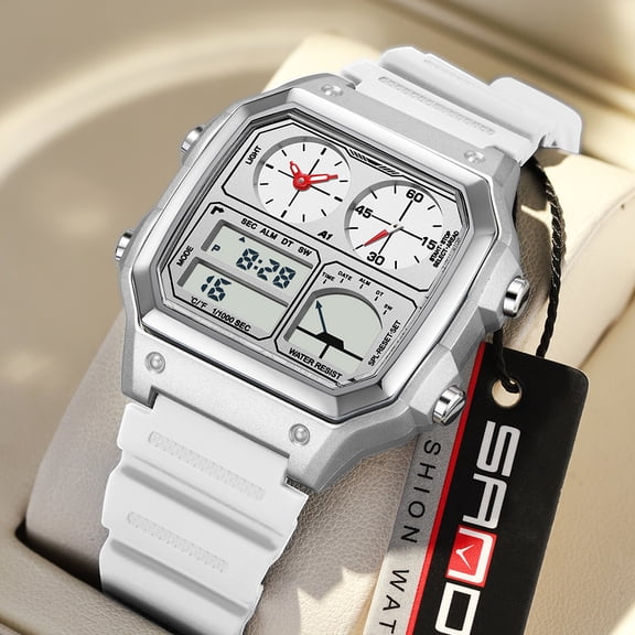 Tactical Digital Watch for Men - Waterproof Military Sport Watch with Alarm, Backlight and Large Display
