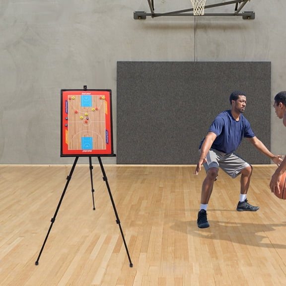 Tactical Display Board, Triangle Bracket Stand Coaching Board, Portable Basketball Tactical Board,23.6*17.7 Display Board