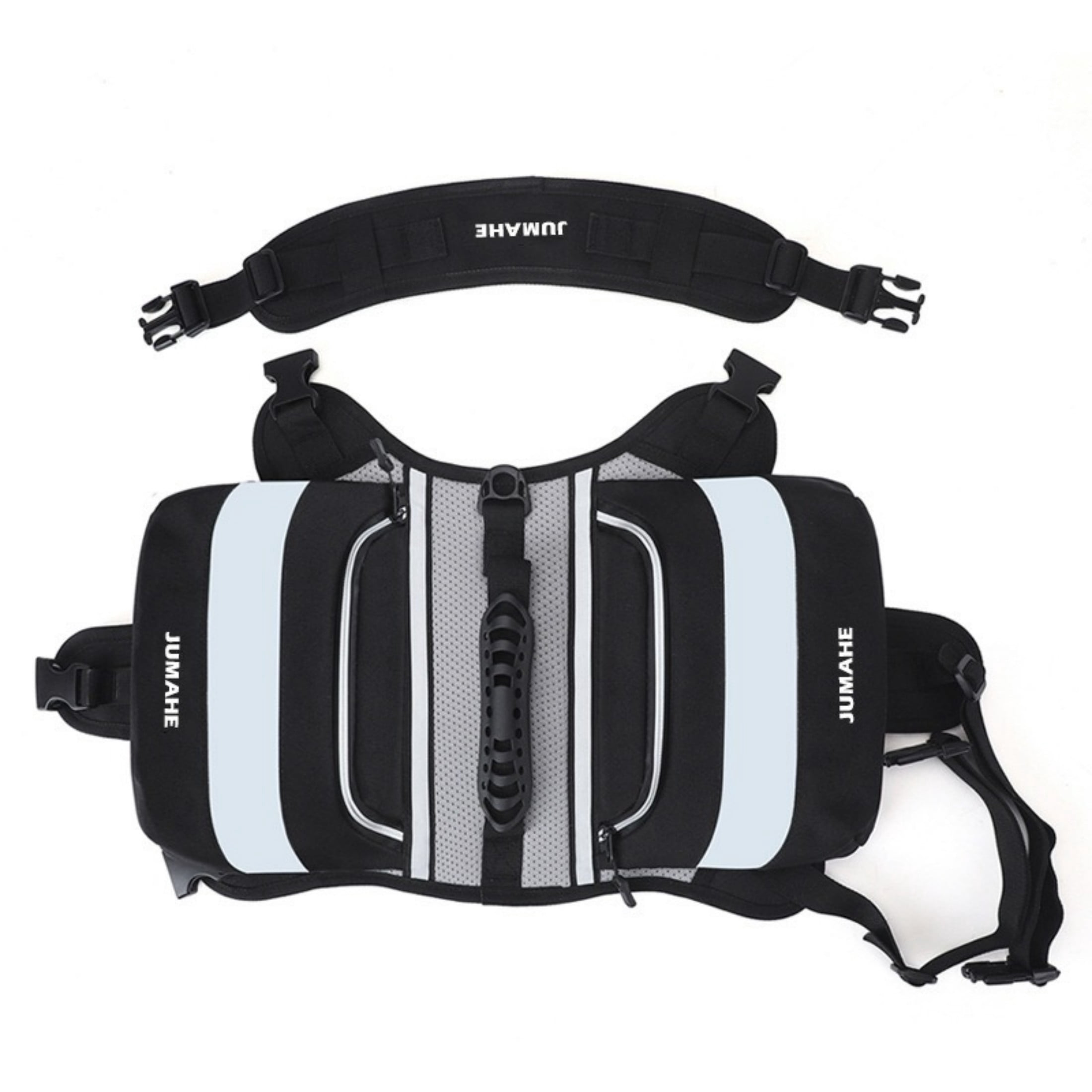 Tactical Dog Backpack Saddlebag - Large Capacity, Reflective Strips, Adjustable Fit for Hiking & Walking