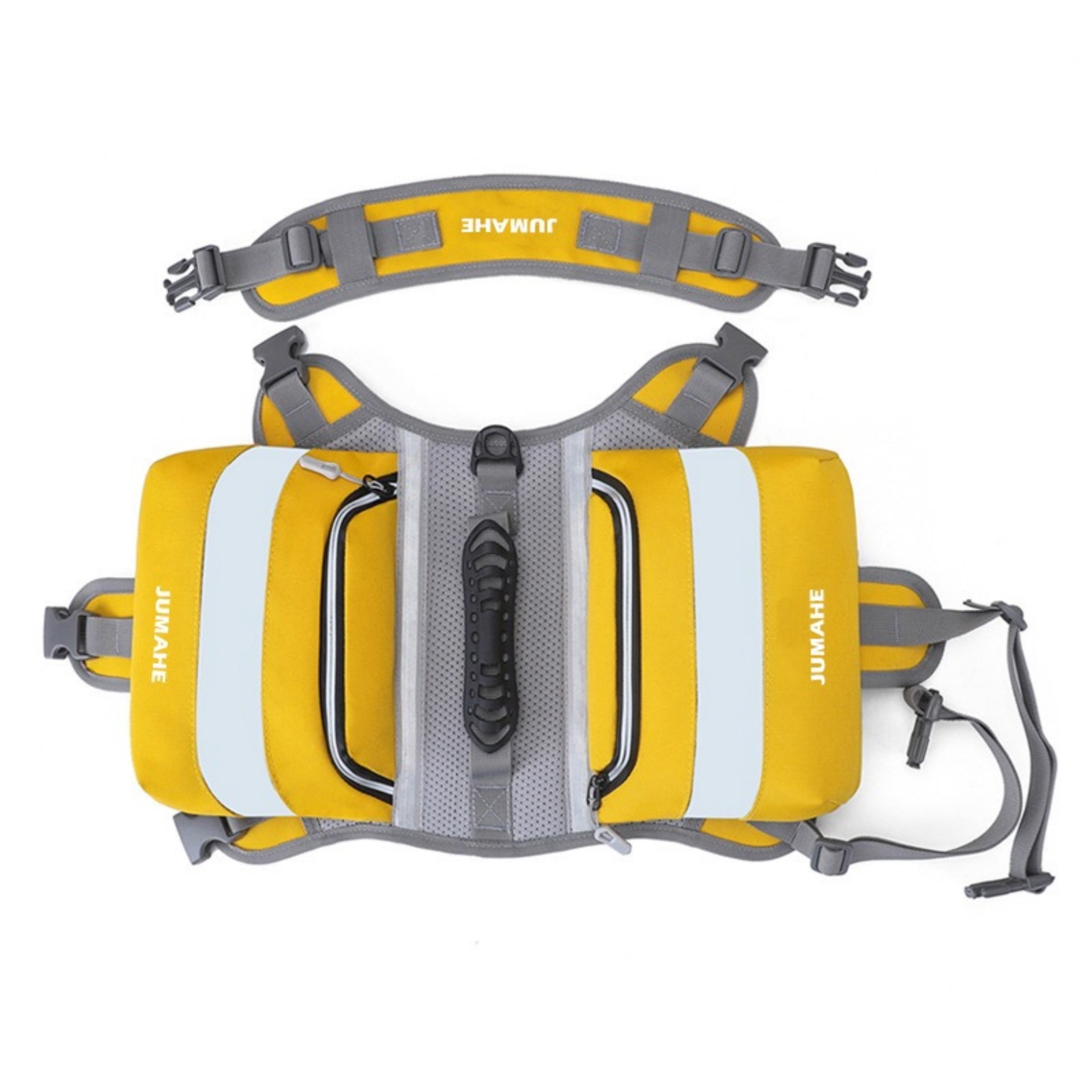 Tactical Dog Backpack Saddlebag - Large Capacity, Reflective Strips, Adjustable Fit for Hiking & Walking
