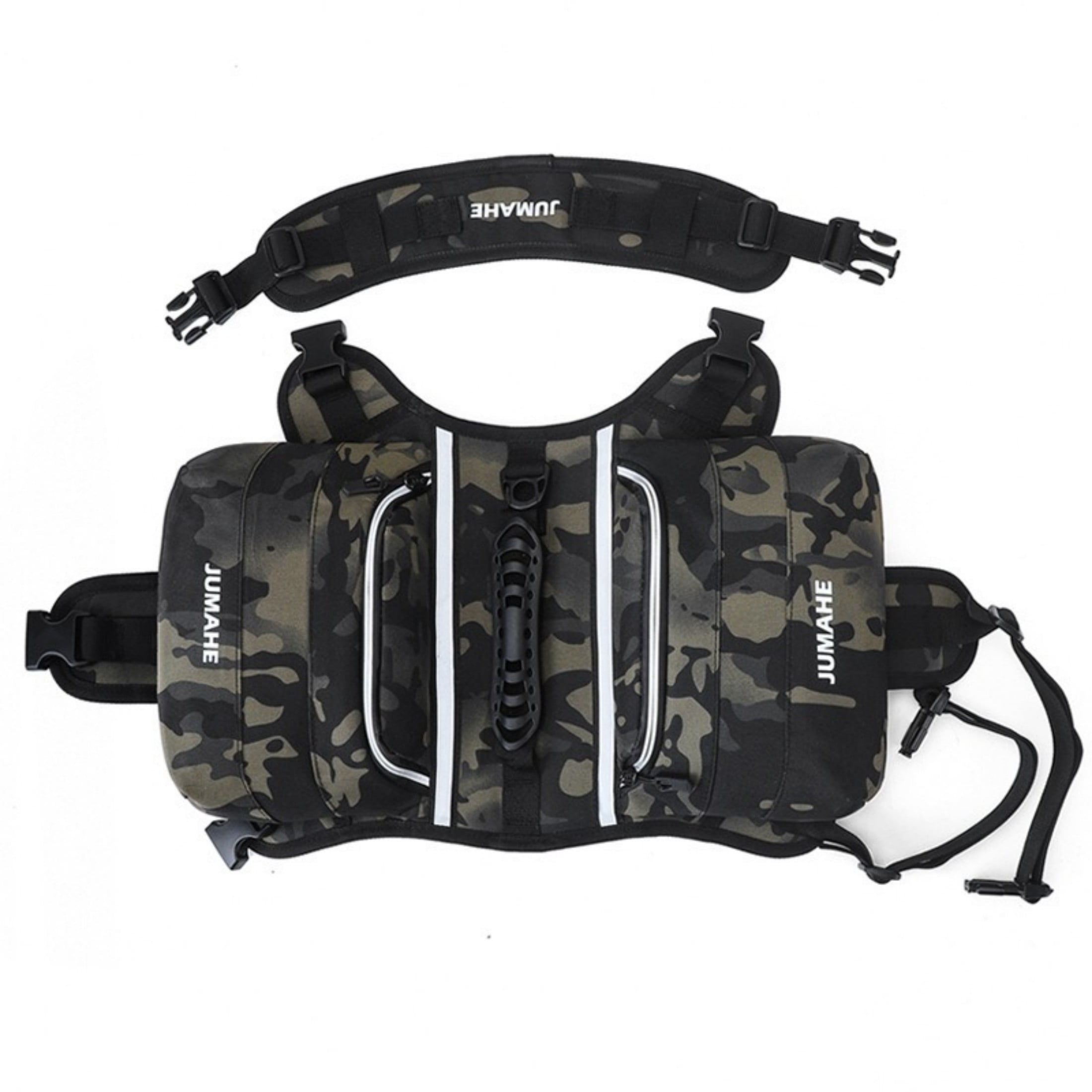 Tactical Dog Backpack Saddlebag - Large Capacity, Reflective Strips, Adjustable Fit for Hiking & Walking