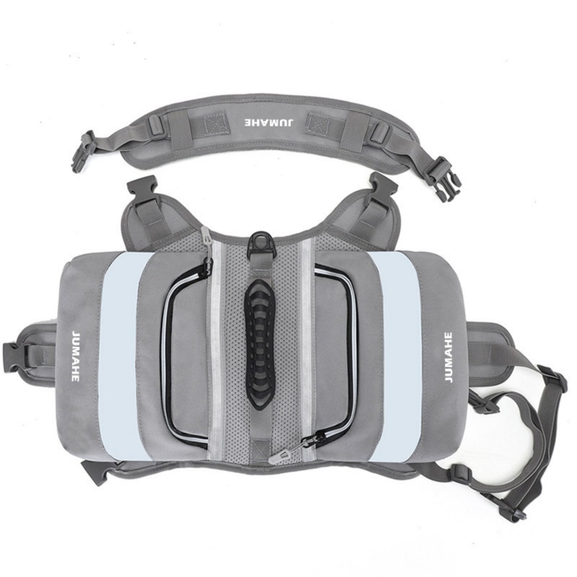 Tactical Dog Backpack Saddlebag - Large Capacity, Reflective Strips, Adjustable Fit for Hiking & Walking