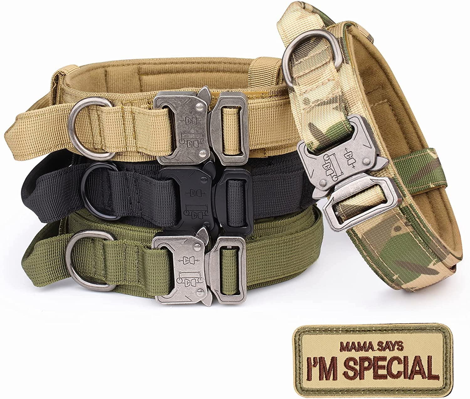 Tactical Dog Collar KCUCOP Military Dog Collar with Mama Says I