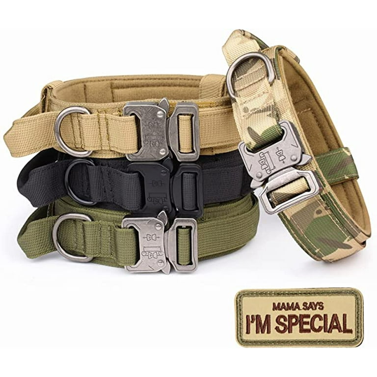 Tactical Dog Collar KCUCOP Military Dog Collar with Mama Says I