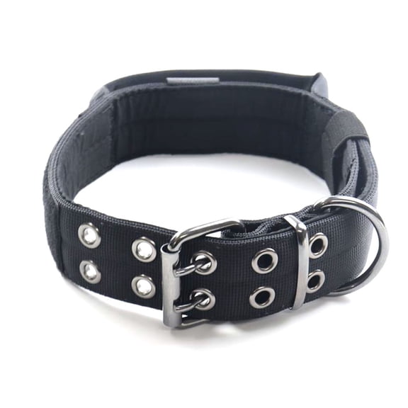 Tactical Dog Collar Military Nylon Heavy Duty Metal Buckle with Control Handle for Dog Training