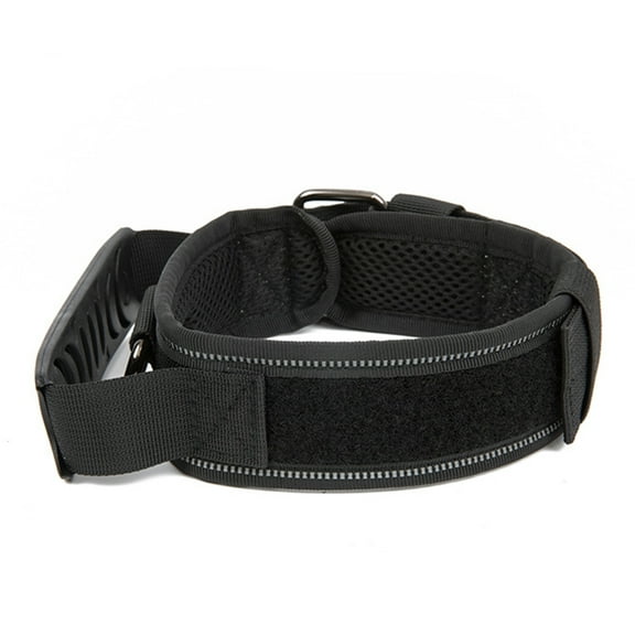 Tactical Dog collar with handle - Heavy duty, reflective, padded training dog collar