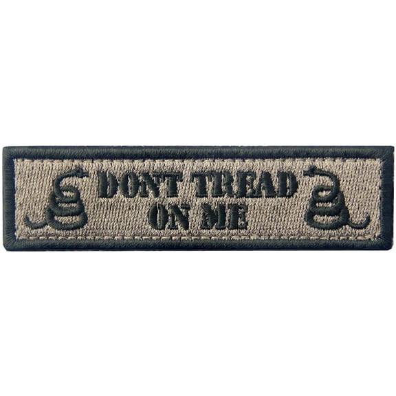 Tactical Dont Tread On Me Military Embroidered Applique Morale Hook And Loop Patch Coyote Tan