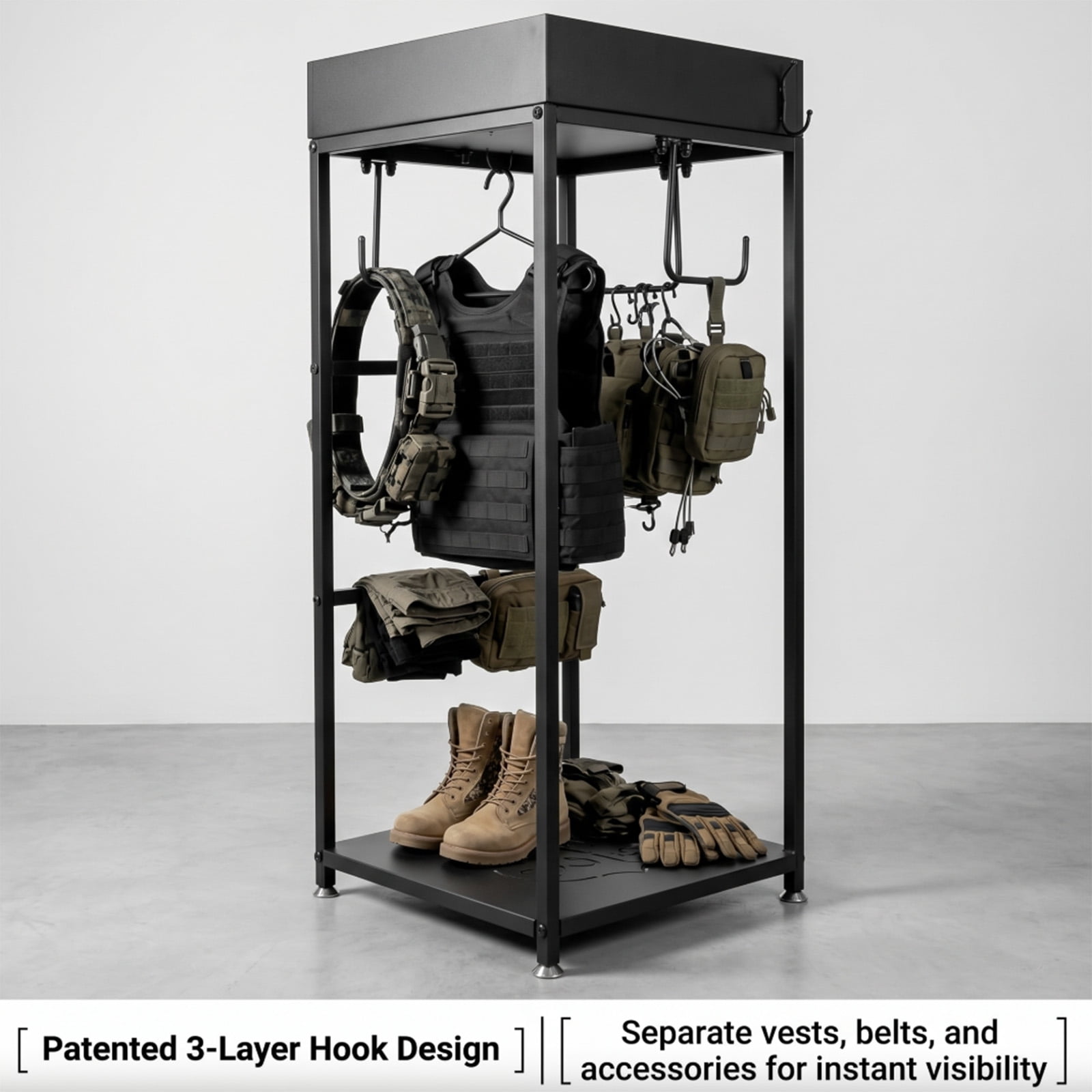 Cop Gear Rack Tactical Duty Gear Rack Decor, Police Gear Rack, Police Hanger with ...