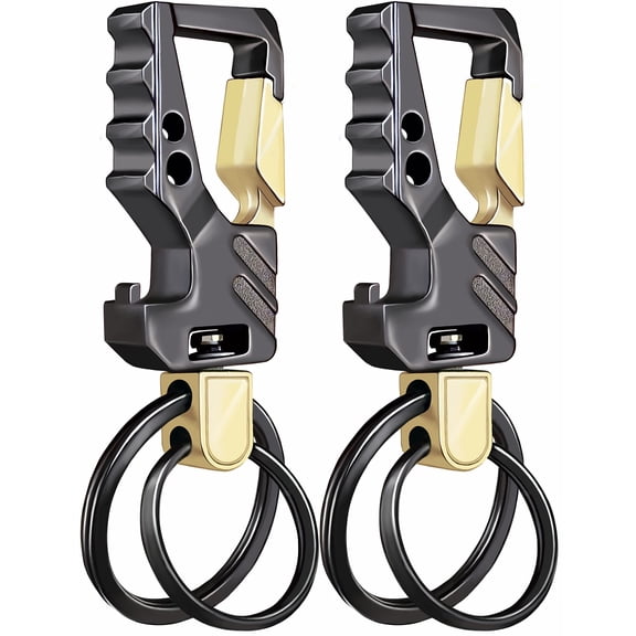 Tactical EDC Carabiner Keychain with Bottle Opener, Multi-purpose Auto Key Ring Holder