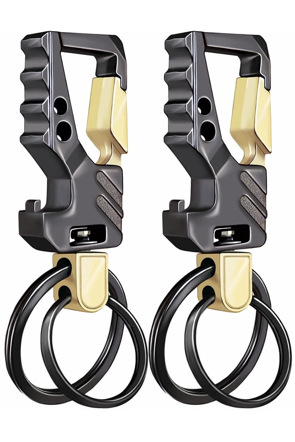 Tactical EDC Carabiner Keychain with Bottle Opener, Multi-purpose Auto Key Ring Holder
