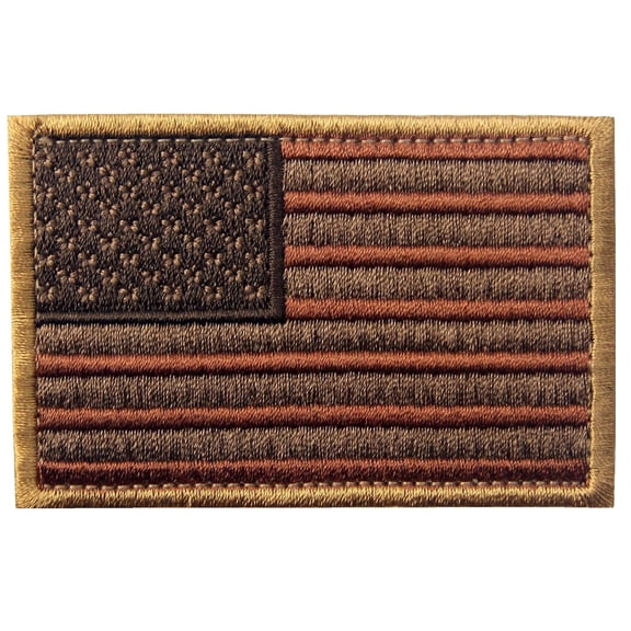 Tactical Embroidered Usa Flag Fastener Hook And Loop Patch Subdued Red