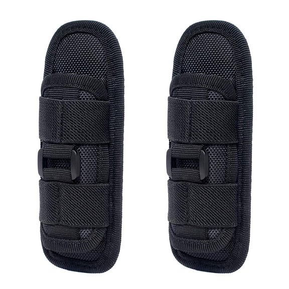 Tactical Flashlight Holster(No Flashlight) Stretchable Rotatable Clip Flashlight Holder2pcs black,15*5.5*3.5cm