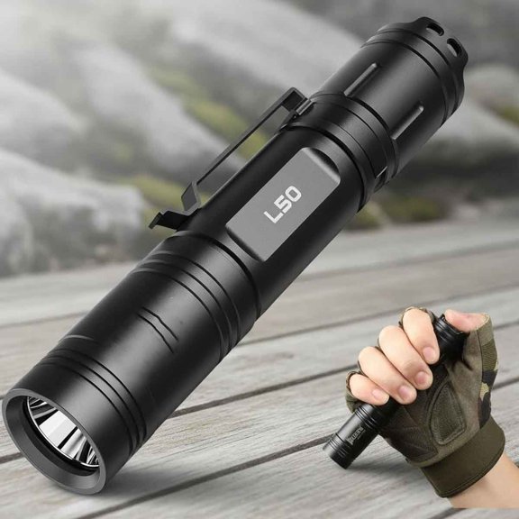 Tactical Flashlight Rechargeable with LED Tail Switch, High Lumens for Emergencies Camping Inspection Repair