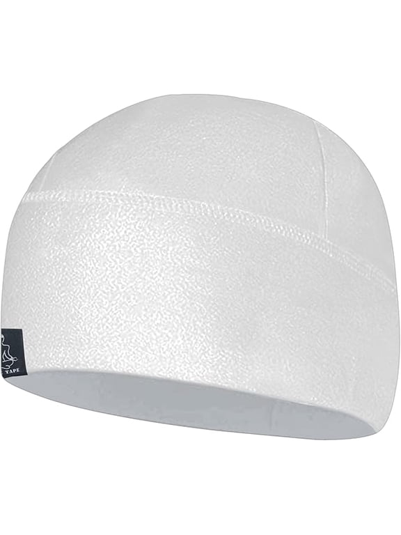 Winter Fleece Watch Cap Beanie – Skull Cap Fleece Hat - Mens & Women - One Size - Pure White