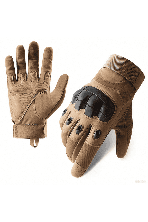 Motorcycle Gloves,Touchscreen-Compatible,Abrasion-Resistant and Shock-Absorbing, Brown
