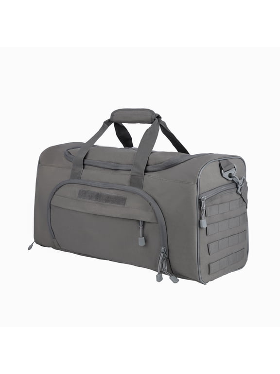 Tactical Gym Duffel Bag with Shoe Compartment, 600D Polyester with PVC Lining, Water and Tear Resistant, for Sports, Travel, Camping, and Hunting