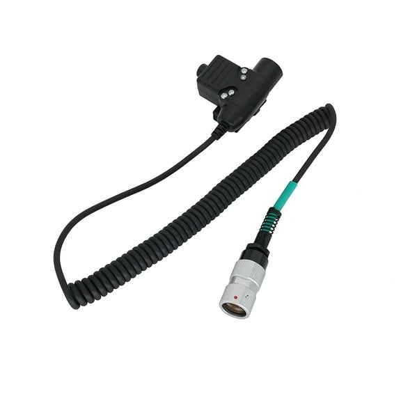 Tactical Headset Adapter U94 PTT Button Activated, Metal Clip for PRC-152 PRC-148 TAC-SKY, ZTAC