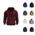 thumbnail image 1 of Tactical Hoodie for Men 2025 Fall Winter Long Sleeve Half Zipper Hooded Sweatshirt with Pockets Pullover Tops, 1 of 1