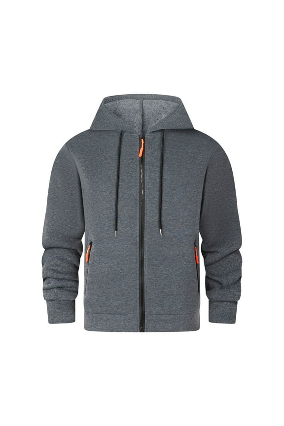 Tactical Hoodies for Men Winter Warm Shacket Jacket Long Sleeve Drawstring Hooded Coat Durable Utility Workwear Zip Up Outdoor Casual Tops