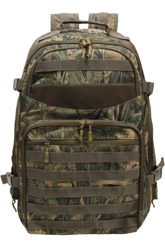 Tactical Hunting Back pack for Men Military Molle Backpack Assault Pack 37L EDC Hiking & Motorcycle Backpack (Aquatic Camouflage)