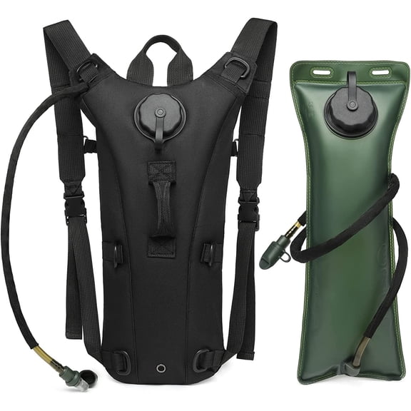Tactical Hydration Pack with 3L BPA Free Bladder Daypack,Military Adjustable Water Backpack for Hiking,Cycling, Climbing, Leakproof ,Running