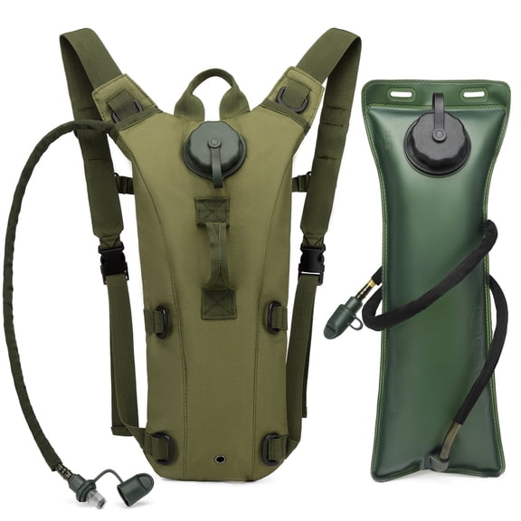 Tactical Hydration Pack with 3L BPA Free Bladder Daypack,Military Adjustable Water Backpack for Hiking,Cycling, Climbing, Leakproof ,Running
