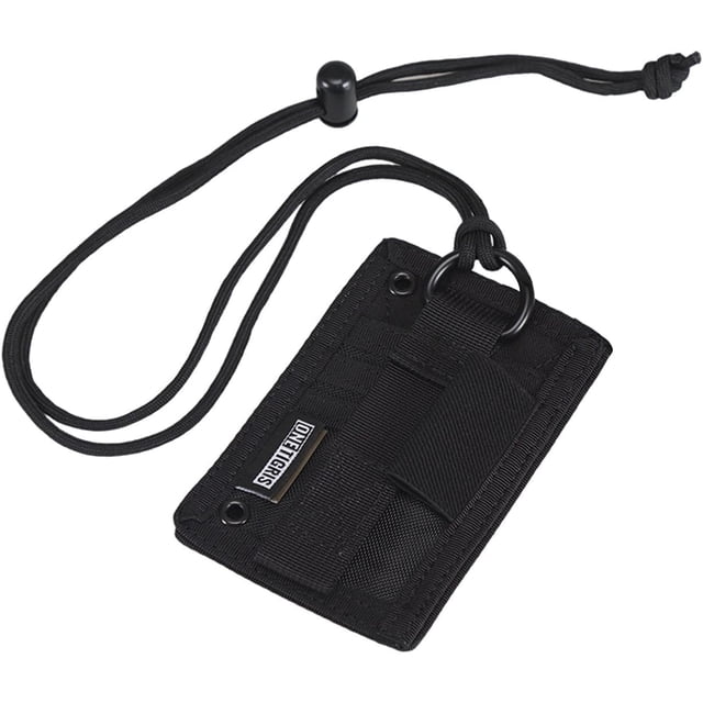 Tactical ID Card Holder Hook & Loop Patch Badge Holder Neck Lanyard Key ...