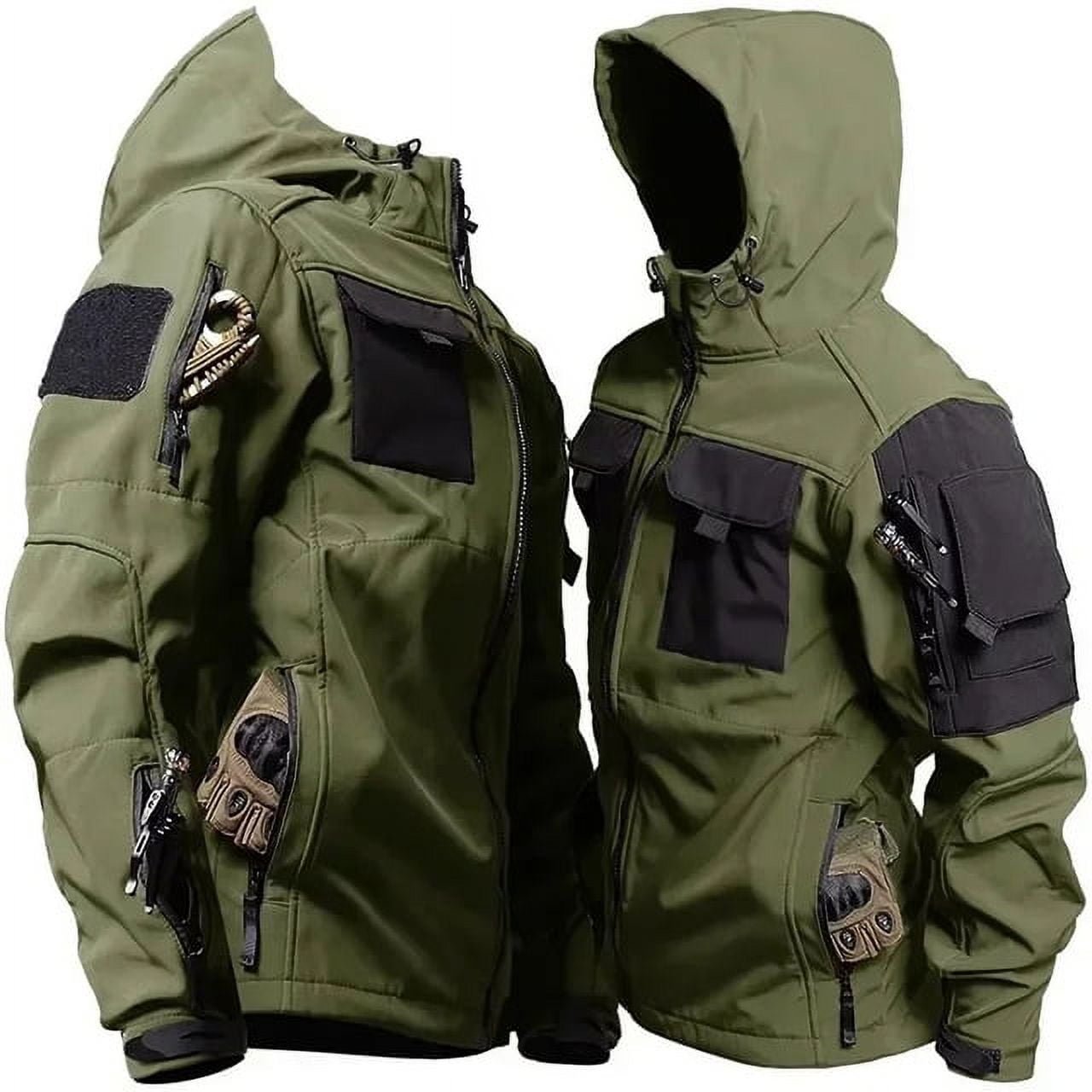 Tactical Jackets Men Military Outdoor Waterproof Hood Windbreaker Work