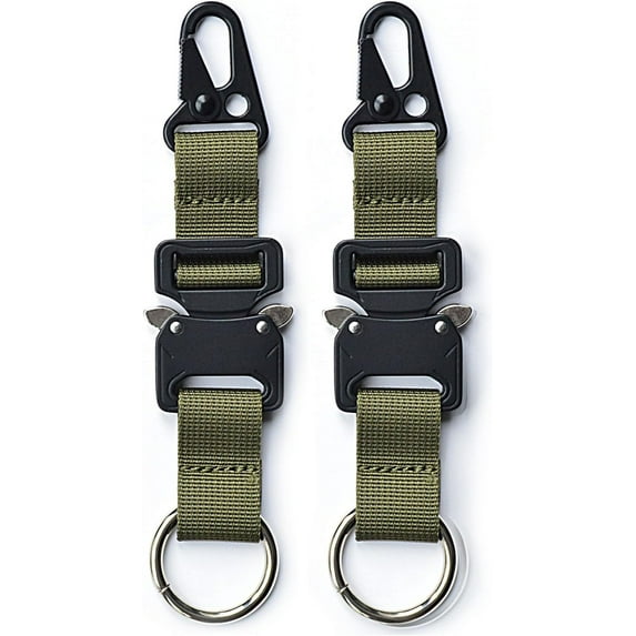 Tactical Keychain, Quick Release Keychain Molle Clips Tactical Accessories for Men Detachable Key Ring Duty Belt Key Holder