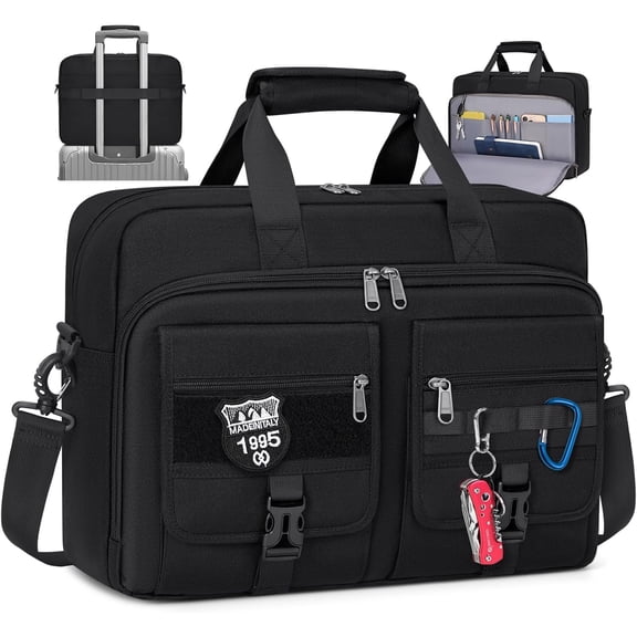 Tactical Laptop Bag 15.6/17.3 Inch Laptop Briefcase Men Business Computer Bag Military Messenger Bag Work Office