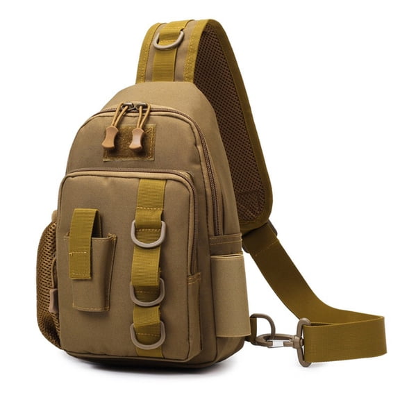 Lure Fishing Chest Bag with Rod Holder, Multifunctional Fly Fishing Vest Bag and Waist Bag, Suitable for Stream Fishing and Micro Lure Fishing, Outdoor Sports