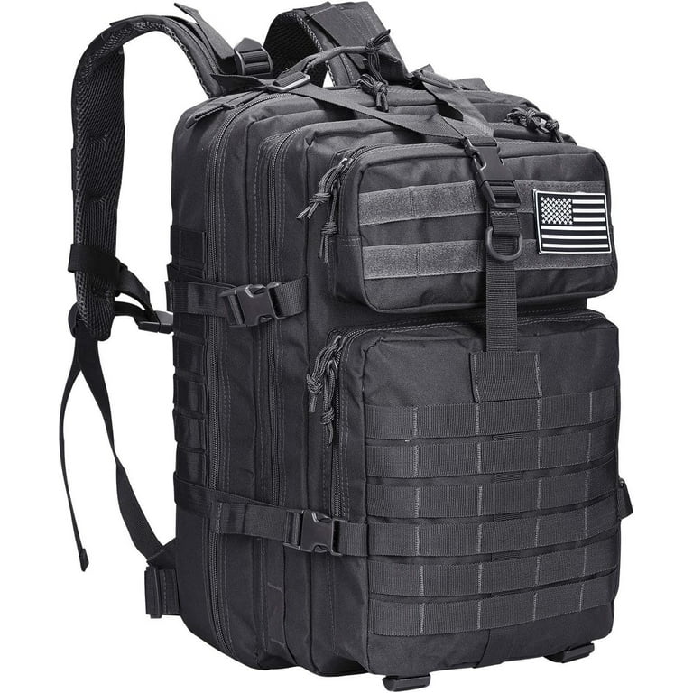 40L Tactical Military Backpack Water Resistant Army Rucksack Hiking Laptop Bag Black Walmart