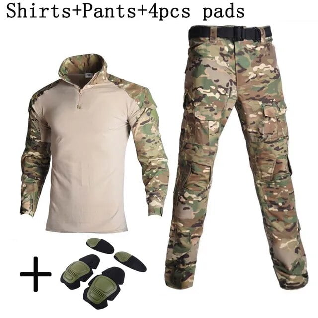 Tactical Military Uniform Airsoft Suits Training Suit Camouflage ...